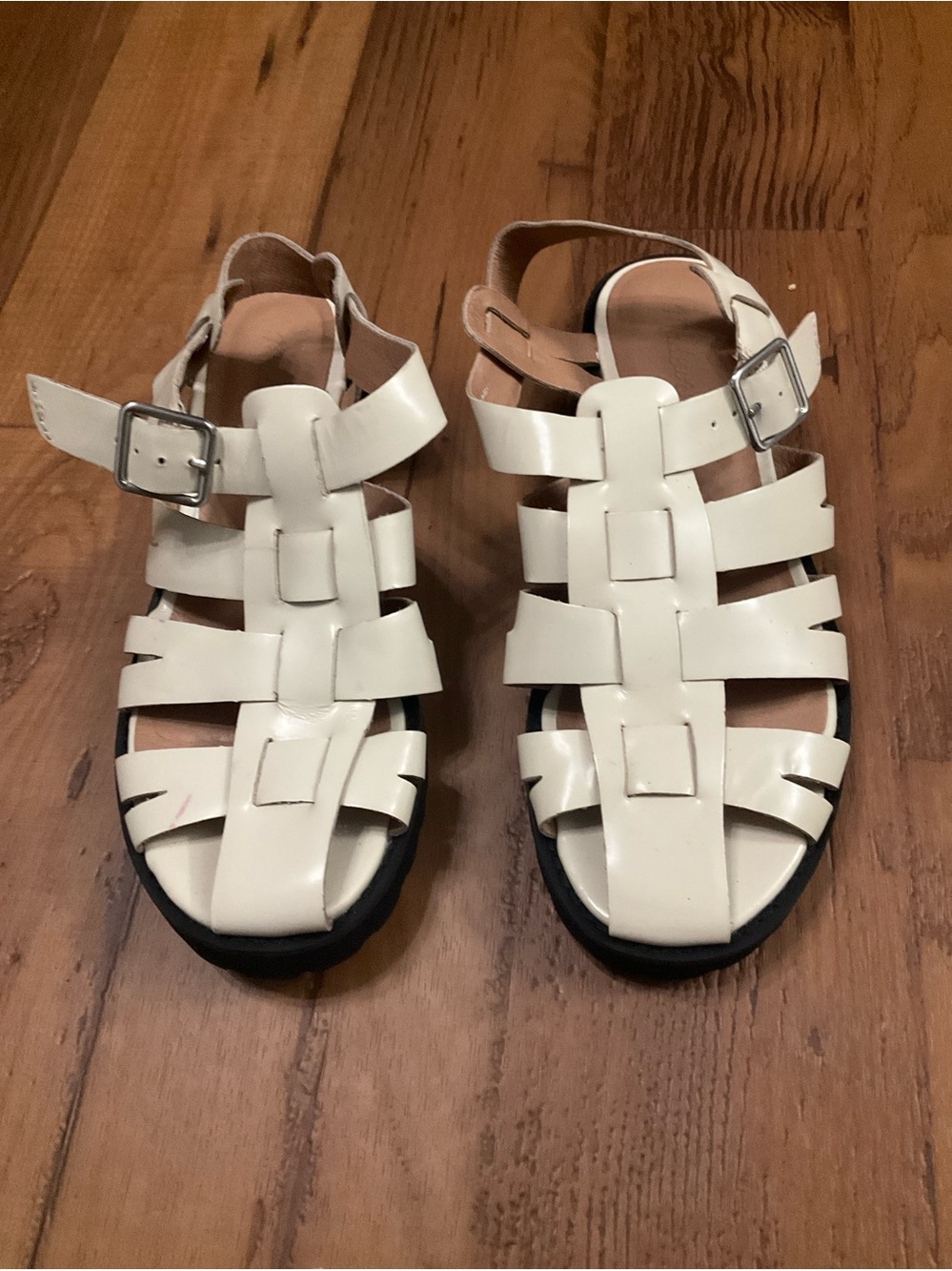 Madewell The Cari Fisherman Leather  Coastal Vacation Sandal SZ 8.5 Sand